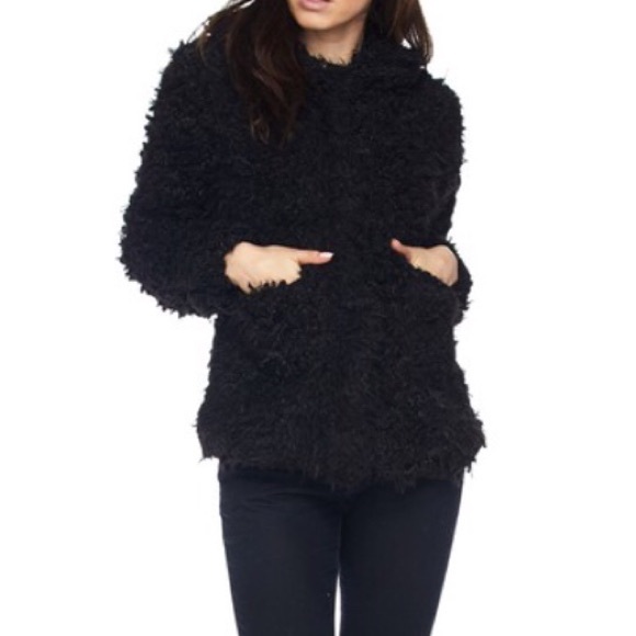 ❗️Last one ❗️NWT Faux Fur Black Jacket - Picture 3 of 5